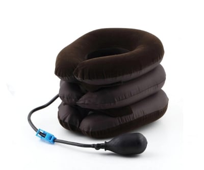 Picture of 3 Layer Inflatable Air Cervical Neck Traction Device Soft Neck Collar Pillow Pain Stress Relief Neck Posture Stretching Brace