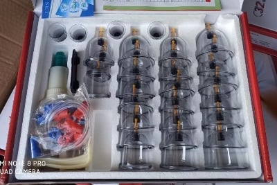 Picture of Professional 32Pcs Medical Chinese Vacuum Body Cupping Massager Therapy Cans Vacuum Cupping Slimming Body Relax Banks Tank