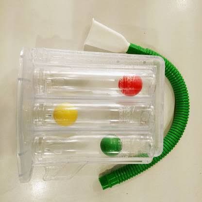 Picture of 3-Ball Deep Breathing Exerciser Lung Deep Breath Trainer Incentive Spirometer Spirometry Breath Measurement System