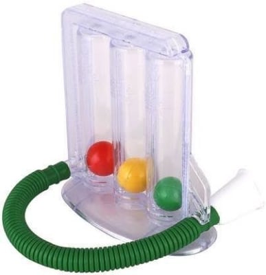 Picture of 3-Ball Deep Breathing Exerciser Lung Deep Breath Trainer Incentive Spirometer Spirometry Breath Measurement System