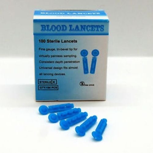 Picture of 100PCS Per BOX Blood Glucose Sterile Lancet With Scure Cap Blood Glucose Meter Accessories 28G - Hand