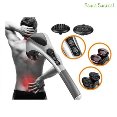 Picture of Electric Neck Hammer Dual-head Vertebra Roller Back Hot Compress Massage Stick Portable Shoulder Cervical Spine Massager