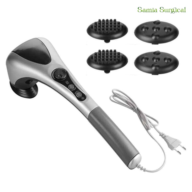 Picture of Electric Neck Hammer Dual-head Vertebra Roller Back Hot Compress Massage Stick Portable Shoulder Cervical Spine Massager