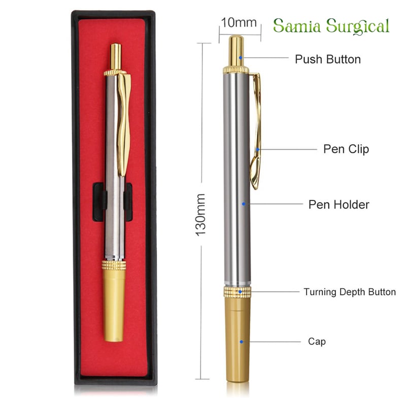 Picture of 1pcs Stainless Steel Lancet Point Massager Pen Bloodletting Pen Massage Needle Holder For Hijama
