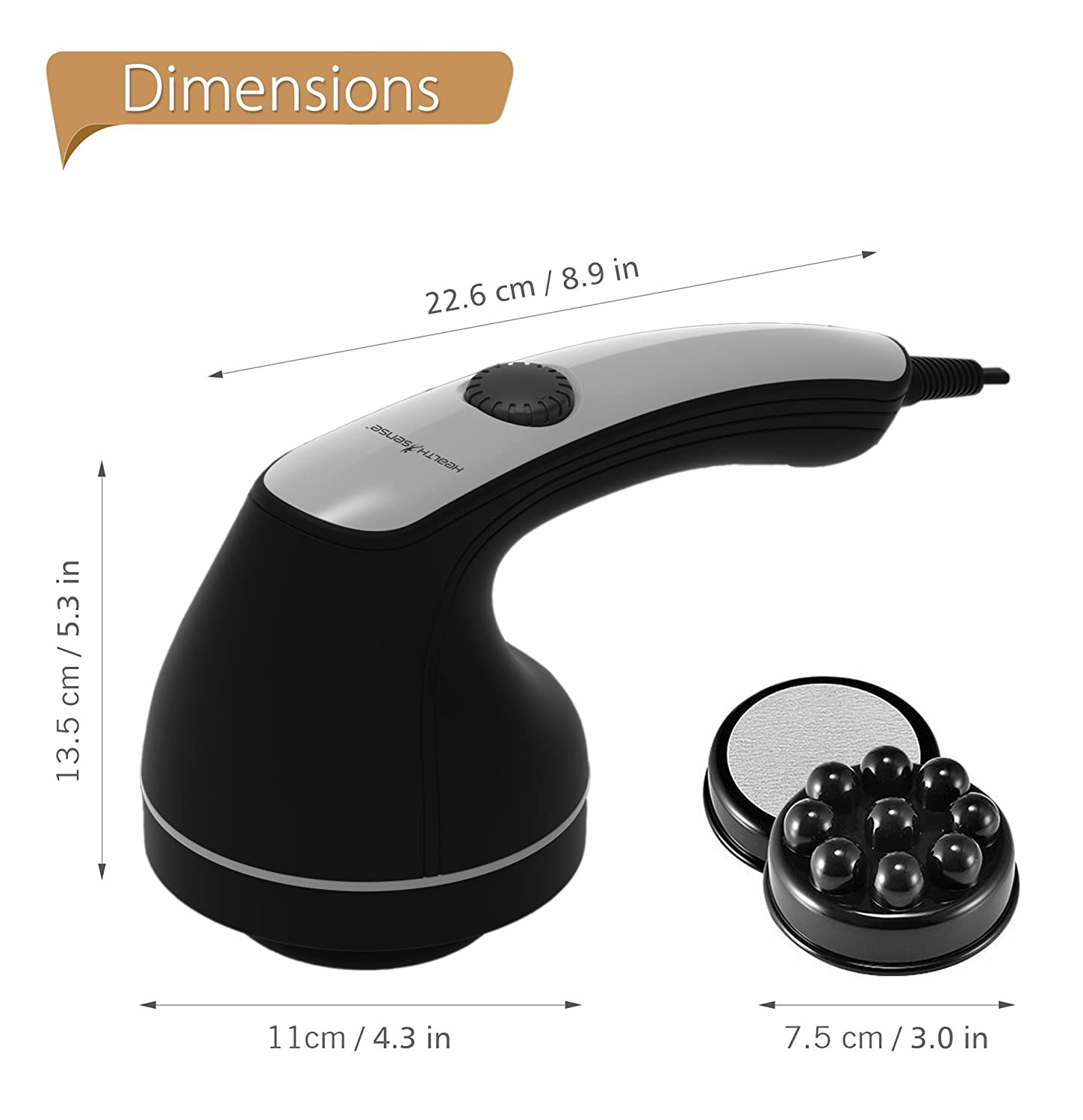 Picture of Maxtop Toner-Pro HM 210 Electric Handheld Full Body Massager for Pain Relief & Manipol Massage Machine for Home with 3 Month Warranty