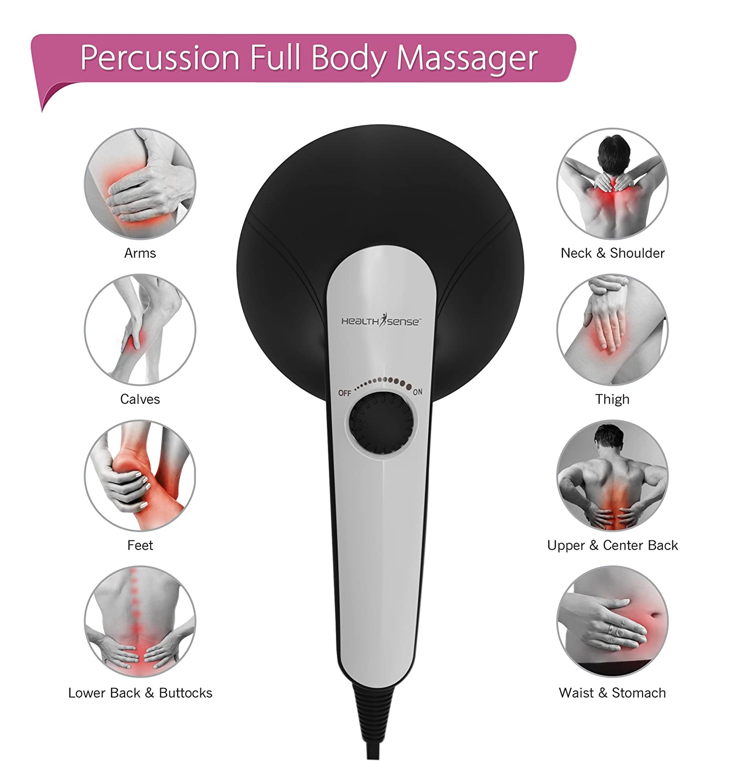 Picture of Maxtop Toner-Pro HM 210 Electric Handheld Full Body Massager for Pain Relief & Manipol Massage Machine for Home with 3 Month Warranty