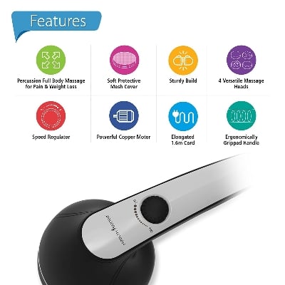 Picture of Maxtop Toner-Pro HM 210 Electric Handheld Full Body Massager for Pain Relief & Manipol Massage Machine for Home with 3 Month Warranty