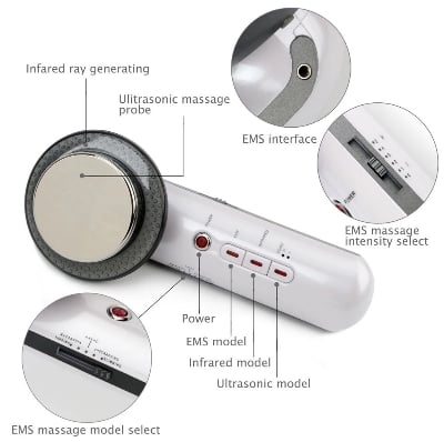 Picture of 3 in 1 EMS Ultrasound Cavitation Device Electric Body Slimming Massager Fat Burner Infrared Therapy Ultrasonic Cavitation