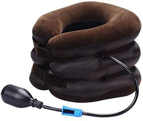 Picture of Cervical Neck Traction Device Neck Massager For Pain And Stress Relief Cervical Collar For Neck Pain Inflatable Neck Support Cervical Airbag 3 Layer Massager For Neck Cervical Spine Massager 3 Layer Portable Neck Pillow