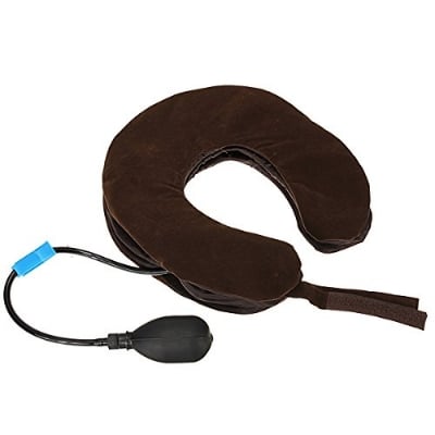 Picture of Cervical Neck Traction Device Neck Massager For Pain And Stress Relief Cervical Collar For Neck Pain Inflatable Neck Support Cervical Airbag 3 Layer Massager For Neck Cervical Spine Massager 3 Layer Portable Neck Pillow