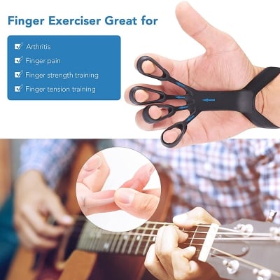 Picture of Silicone Grip Device Finger Exercise Stretcher Arthritis Hand Grip Trainer Strengthen Rehabilitation Training To Relieve Pain
