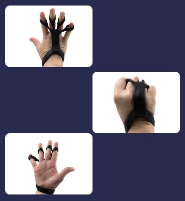 Picture of Silicone Grip Device Finger Exercise Stretcher Arthritis Hand Grip Trainer Strengthen Rehabilitation Training To Relieve Pain