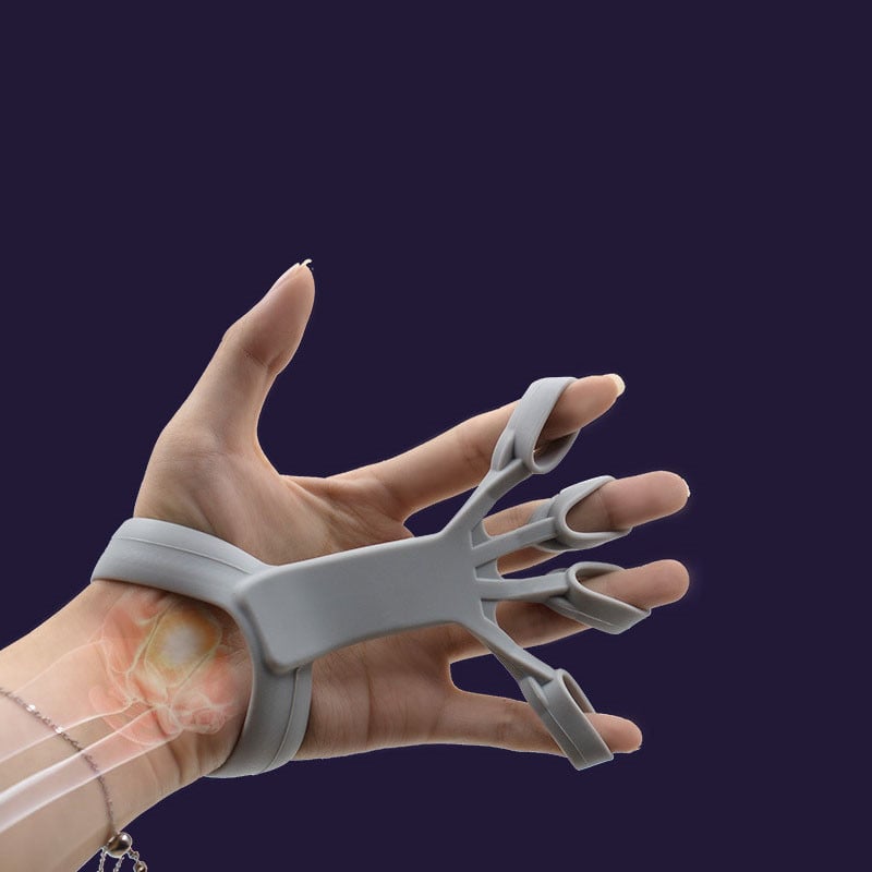 Picture of Silicone Grip Device Finger Exercise Stretcher Arthritis Hand Grip Trainer Strengthen Rehabilitation Training To Relieve Pain