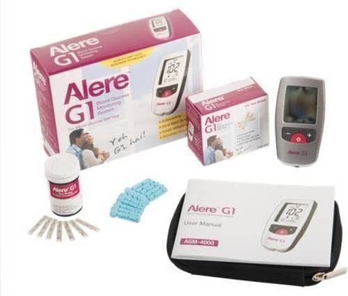 Picture of Alere G1 Medical Blood Sugar Tester Diabetes Glucose Meter Glucose Sugar Testing Machine 25 Test Strips Diabetes Lancets Blood Test Finger