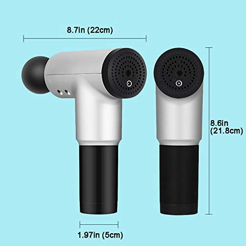 Picture of 6 Adjustable Speed Massage Massage Physiotherapy Device Handheld Portable and Rechargeable Full Body Vibration Device for Pain Relieve with 4 Massage Head Facial Massager (Multicolor)