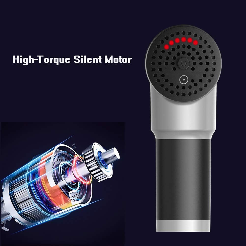 Picture of 6 Adjustable Speed Massage Massage Physiotherapy Device Handheld Portable and Rechargeable Full Body Vibration Device for Pain Relieve with 4 Massage Head Facial Massager (Multicolor)
