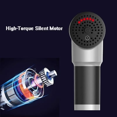 Picture of 6 Adjustable Speed Massage Massage Physiotherapy Device Handheld Portable and Rechargeable Full Body Vibration Device for Pain Relieve with 4 Massage Head Facial Massager (Multicolor)