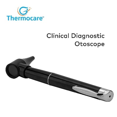Picture of Thermocare Portable Otoscope Penlight for Ear, Eye and Throat (Black)