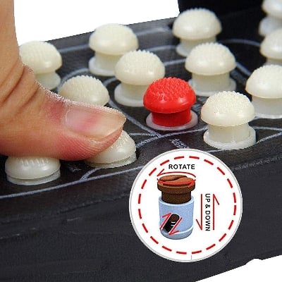 Picture of Spring Acupressure and Magnetic Therapy Accu Paduka Slippers for Full Body Blood Circulation Natural Leg Foot Massager Slippers For Men and Women ( Unisex )