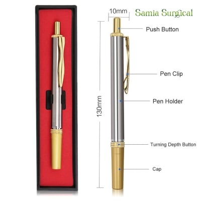Picture of Hijama Cupping Bloodletting Hygienic Blood Glucose Test Acupuncture Painless Lancet Point Pen Single Head Needle Stainless Steel Silver