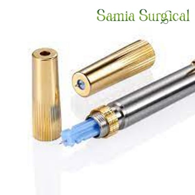 Picture of Hijama Cupping Bloodletting Hygienic Blood Glucose Test Acupuncture Painless Lancet Point Pen Single Head Needle Stainless Steel Silver