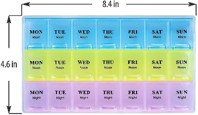 Picture of Homesoul Medicine Organizer Reminder Storage Box for 28 Days or 4 Weeks, Pack of 1