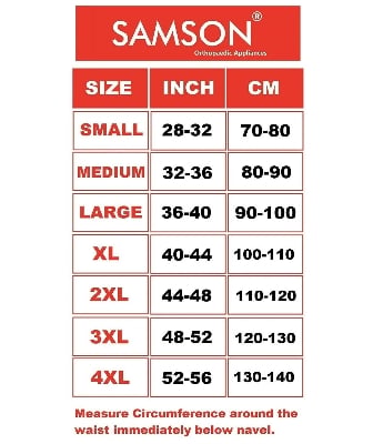 Picture of Samson Orthotics Contoured Lumbo Sacral LS Support Belt Spinal, Acute and Chronic Lower Back Pain, Spondylosis, Osteoporosis, Slip Disc, Post Disketomy Care for Women and Men