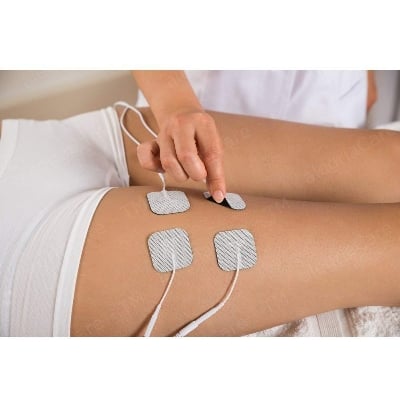 Picture of White Physiotherapy Equipments Self Adhesive Electrode Pads For Electronic Stimulators, Ift, Tens,Ems & Pulse Massagers