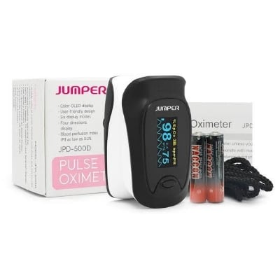 Picture of Jumper 500D Medical Portable Finger Pulse Oximeter Blood Oxygen Heart Rate Saturation Meter OLED Oximetro De Dedo Saturometro Monitor