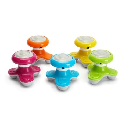 Picture of Mini Neck Massager Function Massage For Neck Back Head Plastic Triangle Shape Electric USB Beauty Anti Cellulite Body Relaxation