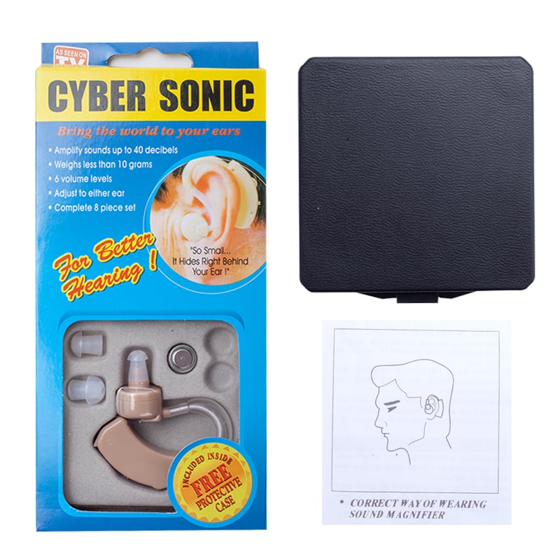 Picture of Portable Hearing Aid Mini Ear Sound Amplifier Adjustable Ear Hearing Amplifier Aid Kit Tone Hearing Aids for the Deaf/Elderly
