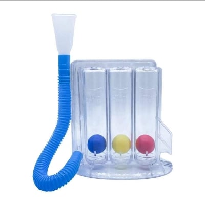 Picture of Rehabilitation Breathing Instructor Vital Power Exercise Three Ball Instruments Lung Function Breathing Practitioner