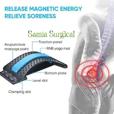Picture of Lumbar Back Pain Relief Device, Lumbar Back Stretcher, for Lower and Upper Back Massager and Support,Lumbar Support for Office Chair (BACK TOOL, Black)