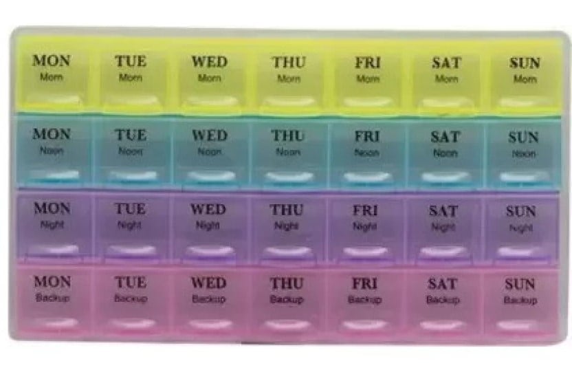 Picture of Homesoul Medicine Organizer Reminder Storage Box for 28 Days or 4 Weeks, Pack of 1