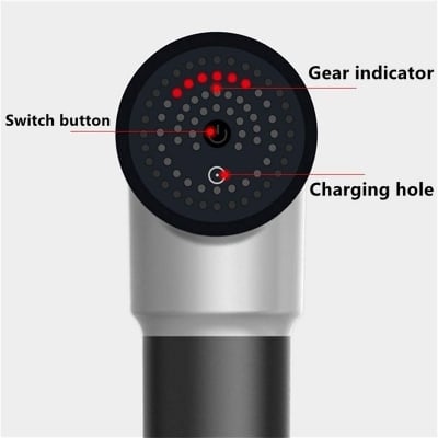 Picture of Massager Machine Tissue Muscle Massager Muscle Pain Body Relaxation Slimming Shaping Pain Relief 6 Speed for Pain and Stress Relief with 4 Massage Head, 1Pc (Random Color)
