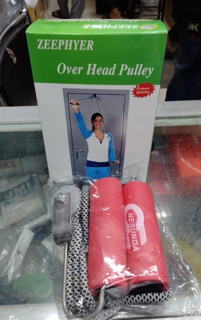 Picture of Overhead Hand Shoulder Pulley Equipment Kit W/Rope For Home Gym Exercise & Physical Therapy