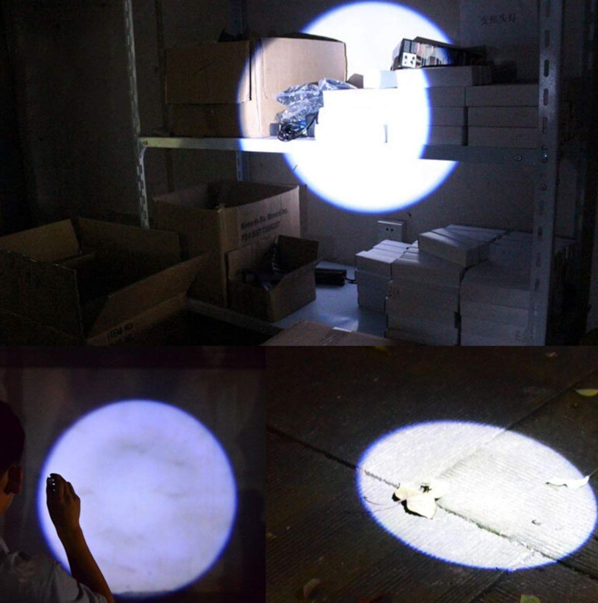 Picture of Magicwand Round Moon Shaped Light Aluminium Alloy Torch with Convex CREE Led