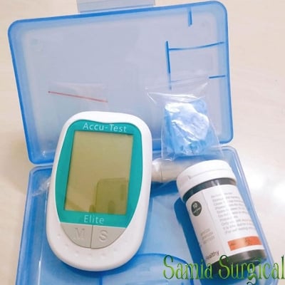 Picture of Accu Test Elite- Blood Glucose Monitoring System (Korean)10 Strips &10 Needles FREE
