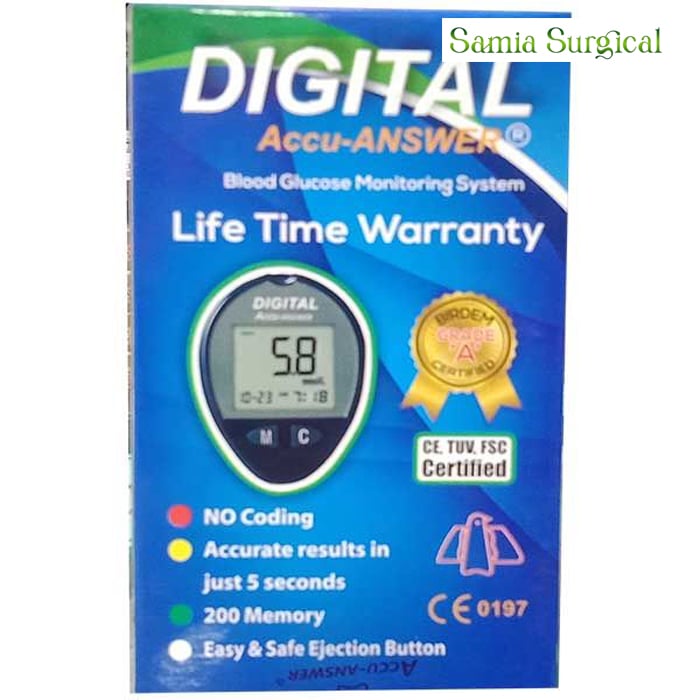 Picture of Accu-Answer Digital Blood Glucose Meter with 10pcs strip - Hand