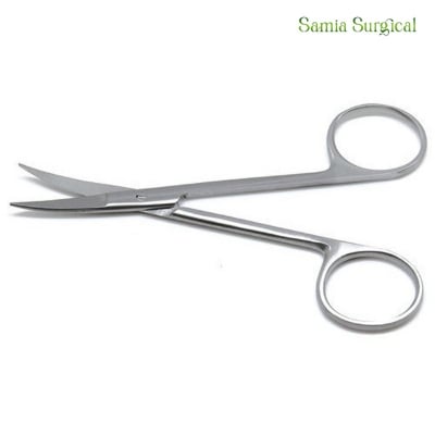 Picture of 2 Iris Scissors 4.5" Curved & Straight Surgical Dental Instruments 1pcs