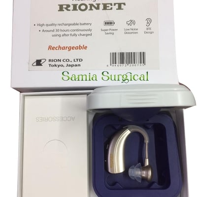 Picture of Rechargeable Hearing Aid Rionet  Gulden - Silver