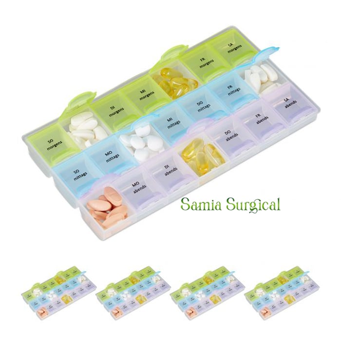 Picture of Homesoul Medicine Organizer Reminder Storage Box for 21 Days or 3 Weeks, Pack of 1