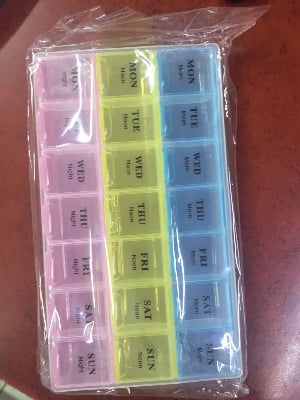 Picture of Homesoul Medicine Organizer Reminder Storage Box for 21 Days or 3 Weeks, Pack of 1