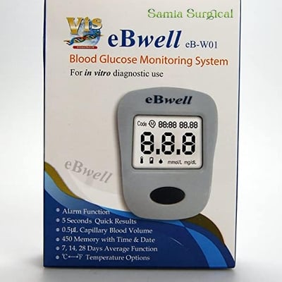 Picture of eBwell Blood Glucose Monitor with 10 strips  eB-W01