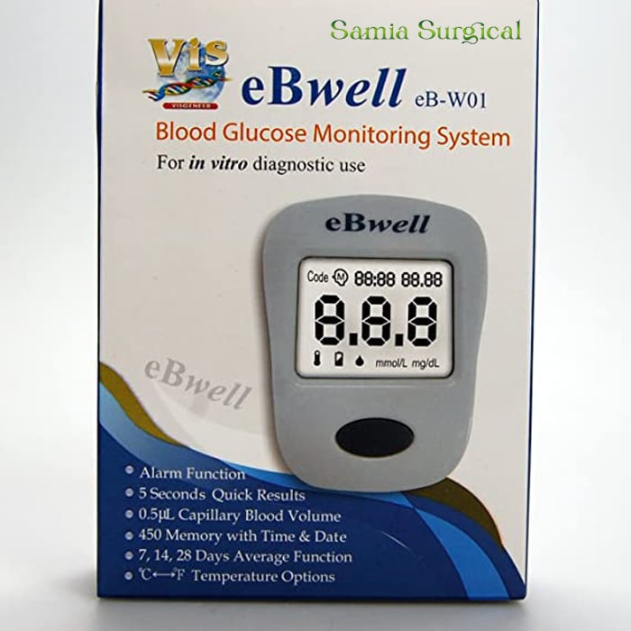 Picture of eBwell Blood Glucose Monitor with 10 strips  eB-W01