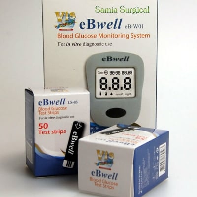 Picture of eBwell Blood Glucose Monitor with 10 strips  eB-W01