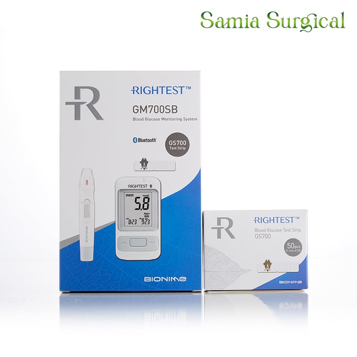 Picture of Bionime Rightest GM700SB Blutooth Glucometer Blood Glucose Test Meter - Diabetes Test Machine Monitoring System