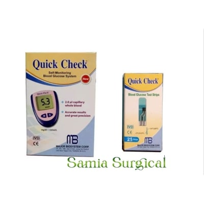 Picture of Quick Chek Blood Glucose Monitoring 10pcs Strip 100pcs Needle Free