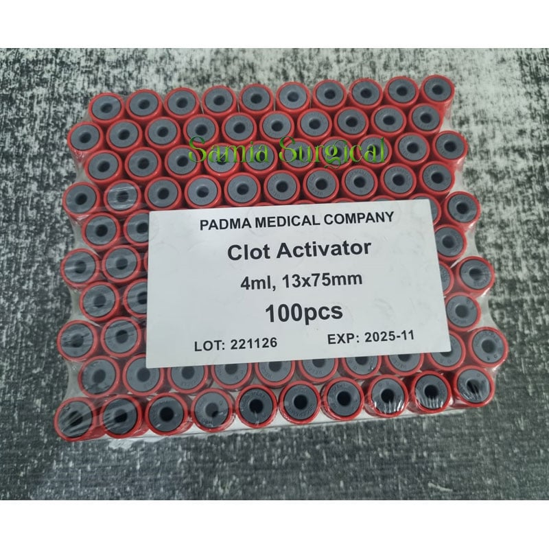 Picture of Clot Activator Tube Cure  (13 x 75 mm )(Red Cap) 100pcs