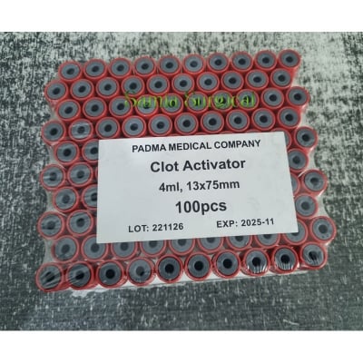 Picture of Clot Activator Tube Cure  (13 x 75 mm )(Red Cap) 100pcs